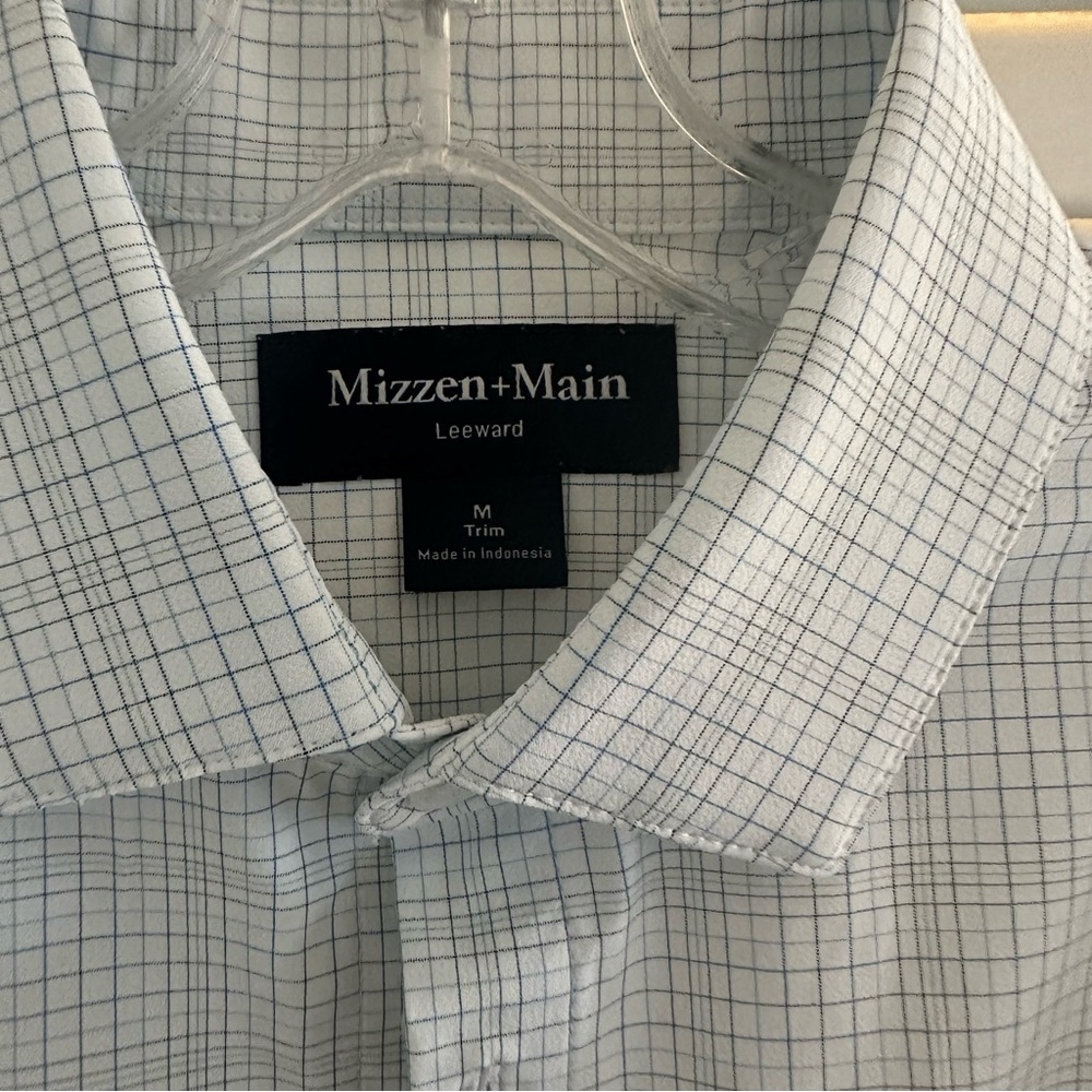 Mizzen+Main Subtle Gray Plaid Dress Shirt - Picture 2 of 5